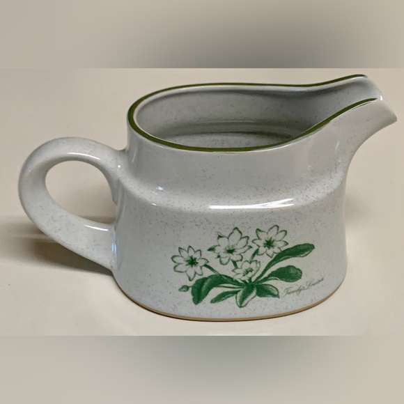 Vintage Discontinued NORITAKE Japan Stoneware Mountain Flowers Green Gravy Boat - Picture 4 of 16